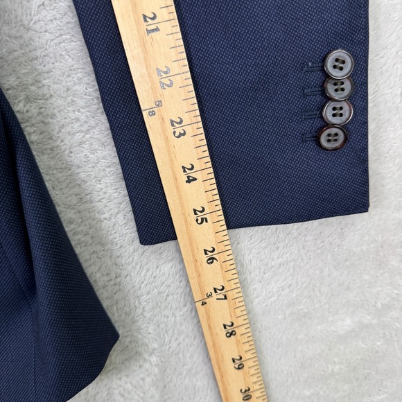 SUITSUPPLY Lazio Vitale Barberis Mens 38L Navy Wool Suit Jacket Pants 34x31 EUC